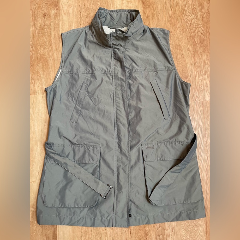 Paul & Shark yachting boating vest waistcoat women’s XXL belted hidden hood $685